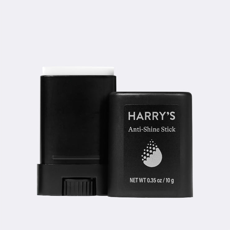 Black anti-shine stick with 'Harry's' branding on a white background